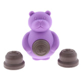 Max Bear Shape Dog Plastic Toy Molars Clean Teeth Bite Chew Play Toy Purple