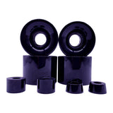 Maxbell 4 Pieces Skateboard Wheels 78A Hardness Durable PU Damping Wheel Replacement Black