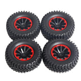 Max 1/10 RC Car 1.9 Inch Plastic Wheel Hub and Tires Set for RC Crawler 100mm