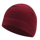 Maxbell Windproof Skull Hat Men Lightweight Winter Beanie for Basketball Hiking Dark Red