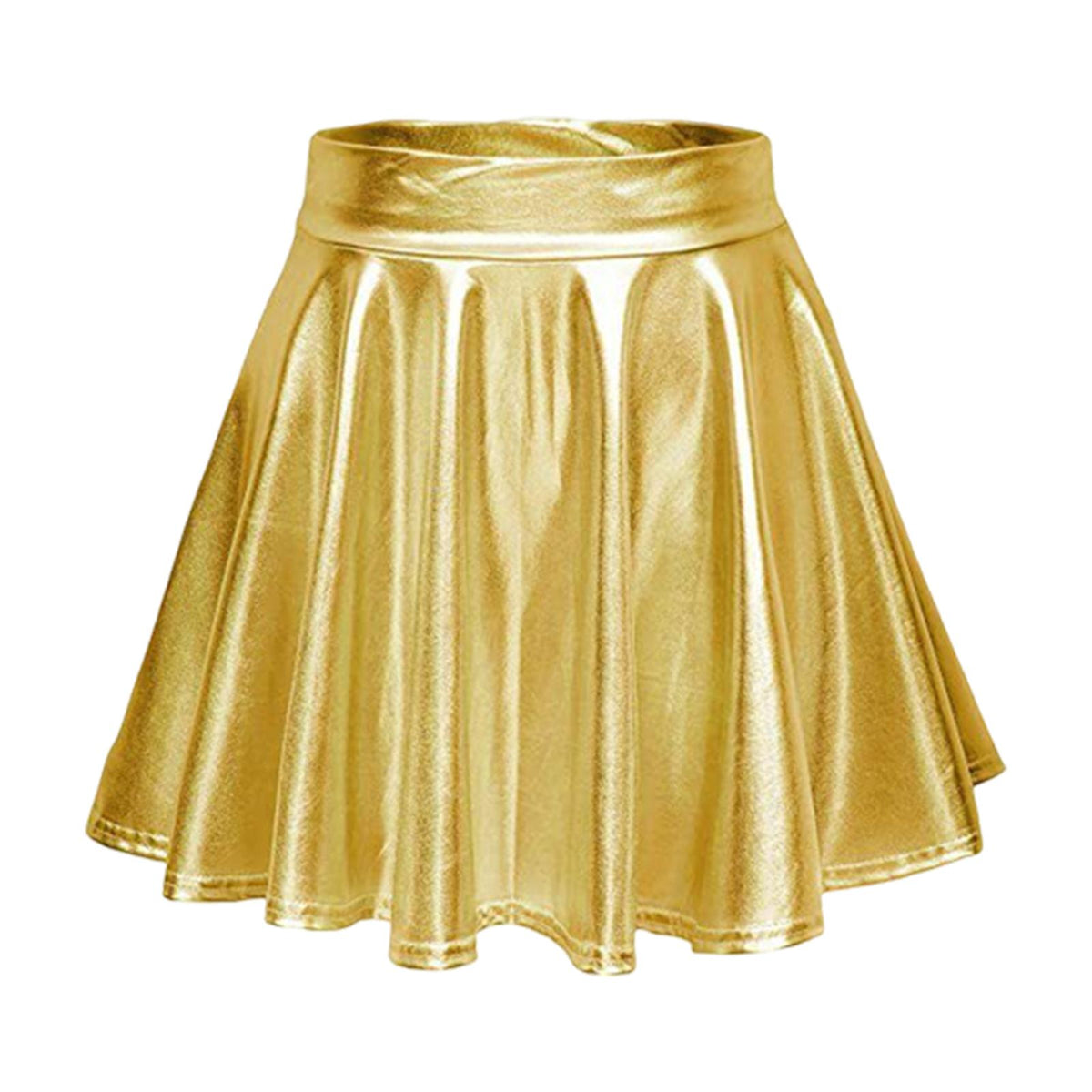 Maxbell A Line Mini Skirt Comfortable Versatile Pleated Skirt for Travel Aureate Large