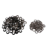 Maxbell 100 Pair Copper Eyelets with Washer Grommet for Leather Craft Canvas  Black