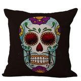 Max Linen Skull Pillow Cushion Cover Pillowslip Throw Pillow Case 43x43cm O