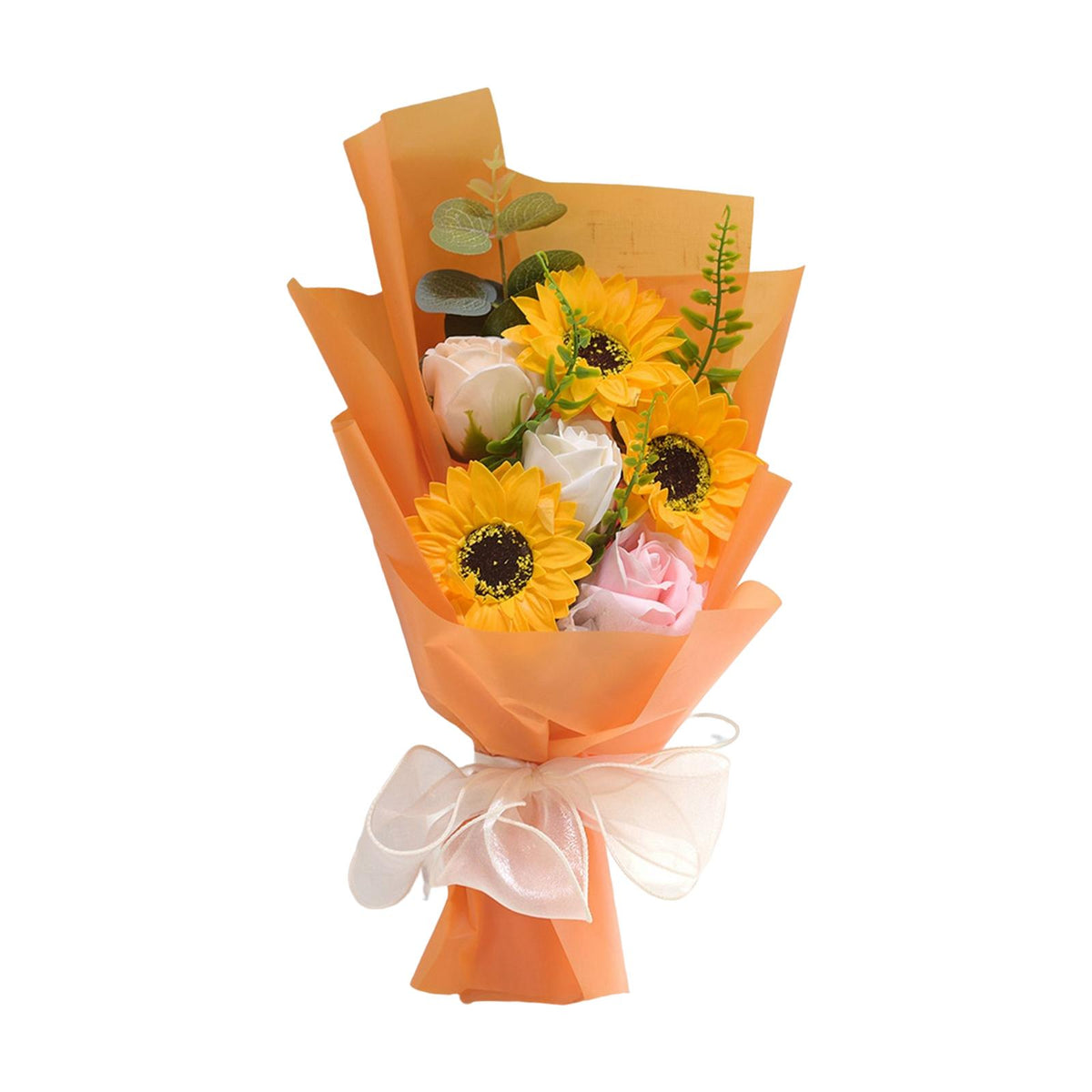 Maxbell Artificial Soap Flower Artificial Flowers Bouquet Wedding Party Decoration Orange