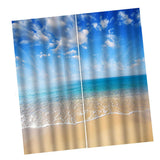 Max Maxb Digital Printed 3D Curtain Living Room Bedroom Drapes 2 Panel Seabeach