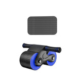 Maxbell Anti Slip Ab Roller Wheel Silent Knee Pad Double Wheeled for Beginners Black and Blue