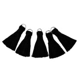 Maxbell 5pcs Handmade Mini Tassels For Jewelry Making DIY Craft Supplies Black