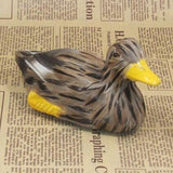 Maxbell Realistic Faux Fur Squatting Duck Animal Model Figures DIY Home Decoration