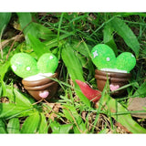 Max 2x Mini Artificial Plants Cute Resin Cactus with Special Can Pot Together