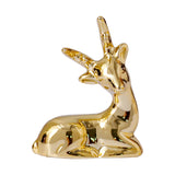 Maxbell Reindeer Figurines Electroplating Deer Statues for Home Shelf Decoration 7.5cmx5.6cm