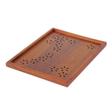 Max Hollow Cherry Wood Tray Wooden Plate Home Tea Cup Tea Tray 36X27X2cm