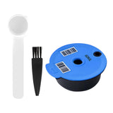 Maxbell Coffee Capsule Pod Refillable Pod W/ Brush for Machine Office 60ml with white color spoon