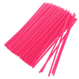 Max 72Pieces Universal Motocross Wheel Rim Spoke Wraps Skins Cover Pink
