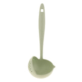 Max 2 In 1 Wheat Straw Soup Spoon With Filter Long Handle Colander Skimmer Green