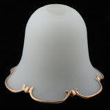 Max Replacement Ceiling Fan Vanity Clear Lamp Shade Light  Golden Rim