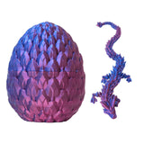Maxbell 3D Printed Dragon in Egg Dragon Figurine Decor for Living Room Shelf Cabinet red blue