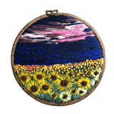 Max Maxb Stamped Embroidery Kit with Flower Pattern DIY Cross Stitch Crafts Style 1