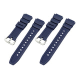 Maxbell Rubber Watch Band Strap Watch Band 18mm Width for W-735H F-108WH Sgw-400H Dark Blue Argent