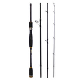 Maxbell 4 Section Carbon Fiber Fishing Rod Ultralight Lure Pole Straight Handle 2.1m