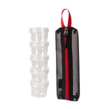 Maxbell 5x Multifunctional spice with Storage Bag Mini Holes Set for Travel black