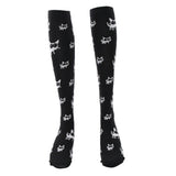 Maxbell 1 Pair Women Elastic Compression Socks Travel Sports Leg Support Socks 01