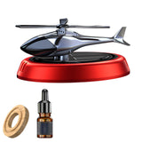 Maxbell Helicopter Car Air Freshener Office Dual Frequency Mode Solar Autorotation Red