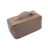 Maxbell Toiletry Bag PU Leather Toiletry Accessories for Female Anniversary Dating Coffee