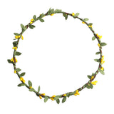 Max Bohemian Flower Leaves Garland Forehead Hair Band Beach Wreath  Yellow