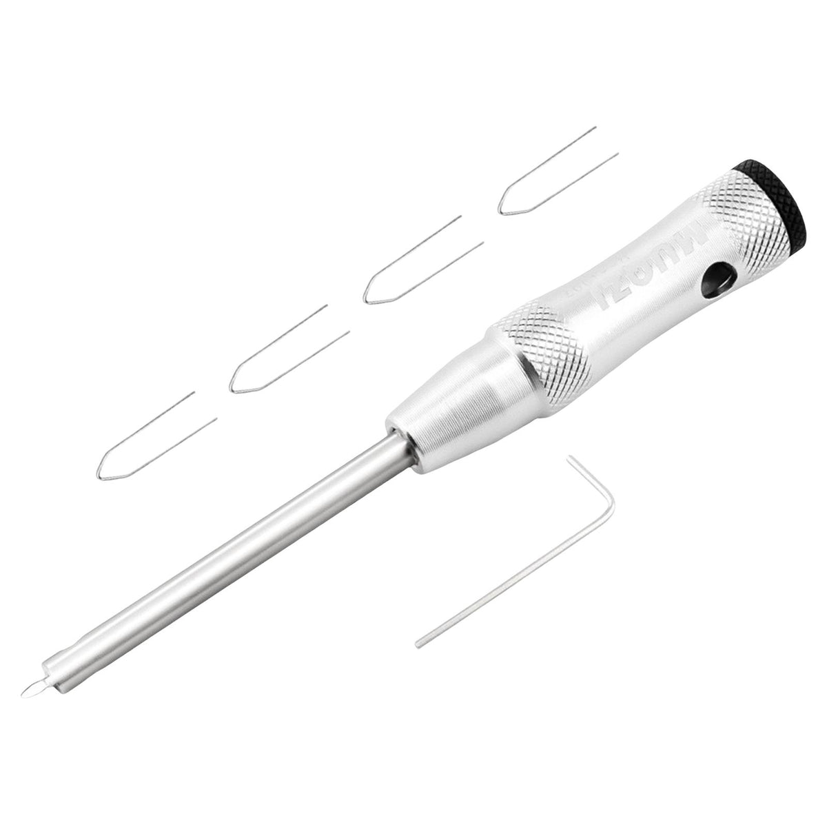 Maxbell Bike Spoke Insertion Driver Tool Non Slip for Bicycle Mountain Bike Silver