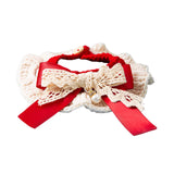 Maxbell Wool Knitted Christmas Cat Collar Scarf Neck Jewelry Necklace Bowknot L