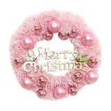 Maxbell Artificial Flowers Garland Holiday Hanging Home Festive Wreath Christmas 30cm with Ball