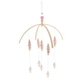 Max Kids Crib Mobile Bell Wooden Wind Chime Hanging Room Decor Pink