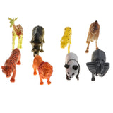 Maxbell 8 Pieces Plastic Zoo Animal Model Kids Educational Toy Party Bag Fillers