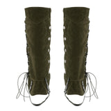 Maxbell Pirate Boot Covers Knight Warrior Costume Accessories Medieval Gaiters Green