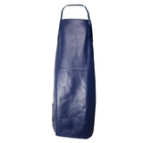 Maxbell Waterproof PU Apron Home Kitchen Cooking Laboratory Apron Dress Dark Blue
