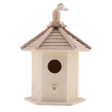 Max Hanging Wooden Bird Nesting Box House With Round Shaped Entrance Hole