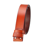 Maxbell Replacement Belt Strap Western Belt without Buckle for Men Jeans Replacement Orange