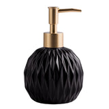 Maxbell Ceramic Soap Dispenser Reusable Elegent for Home Hotel Supply Shower Shampoo Black