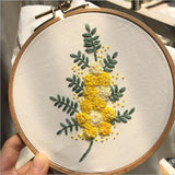Max Cross Stitch Stamped Embroidery Kit with Embroidery Hoop - Flower CD005