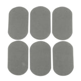 Max 6pcs Iron on Patch Suede Fabric Applique Cloth Badge for Clothing Gray