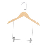 Maxbell Wooden Suit Hangers Pant Hangers Swivel Hook Sturdy Durable with Clips for Kids