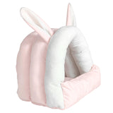 Maxbell Rabbit Bed House Cozy Nest Guinea Pig Cave Beds for Bunny Hamster Chinchilla pink