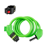 Maxbell Secure Bicycle Lock Cable 3 Feet Rustproof Coiled for Road Bike Fence Green
