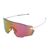 Maxbell Outdoor Cycling Glasses Sports Sunglasses Eye Protection for Fishing Hiking White Pink