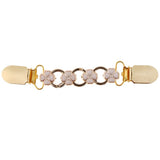 Maxbell Retro Gold Cardigan Clip Chain Shawl Shrug Sweater Collar Clasp Gold Leaf