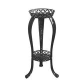 Maxbell Iron Art Flowerpot Shelf Planter Storage Display Stand Height 80cm Round Black