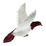 Max Artificial Feathered Pigeon Bird Yard Figurine Decor Bird #5 Red Flying