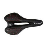 Maxbell Bicycle Seat Cycling Hollow Saddle Pad Replacement Soft Cushion Black+Red