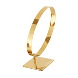 Maxbell Stainless Steel Belt Display Stands Space Saver Curved for Store Show Women Titanium color