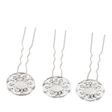 Maxbell 3Pieces Wave U Shaped Hair Pins Hair Clip Bridal Hair Styling Tool White